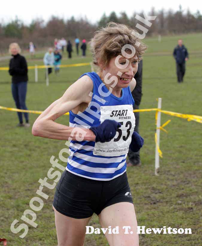 Sue Becconsal (Bingley) 50-54, all ladies and male 65 plus BMAF Cross Country, Herrington, Sunderland.